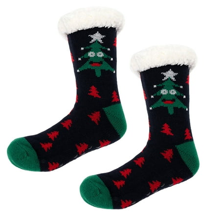 

DENGDENG Womens Soft Fluffy Slipper Socks Fuzzy Winter Warm Christmas Socks for Women