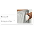 thumbnail image 4 of Styesk Mens Shorts Men's Sports Shorts Summer Loose Drawstring Air Breathable Running Shorts Solid Color Sports Shorts, 4 of 8