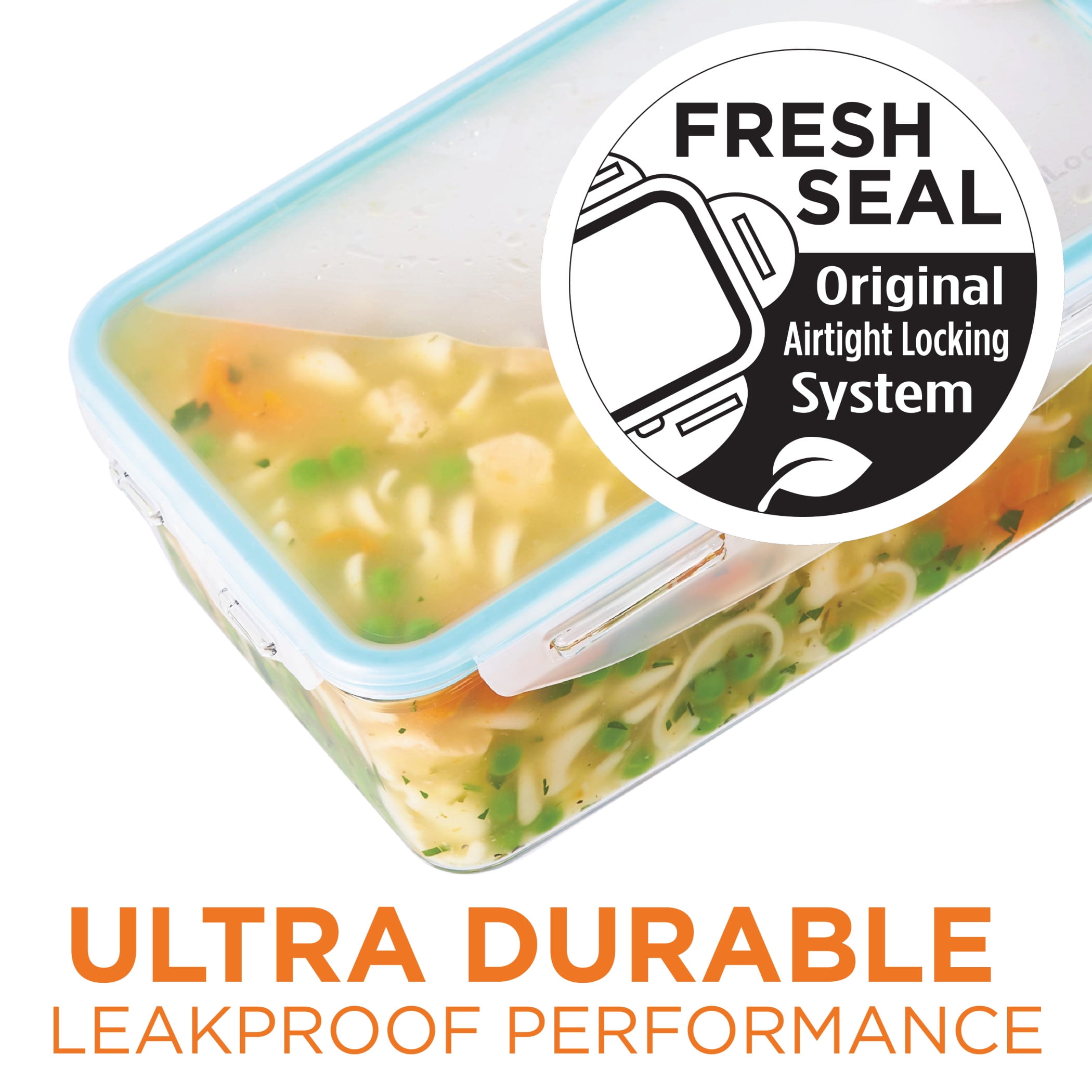 LocknLock Purely Better Rectangular Food Storage Containers, 12-Ounce, Set of 4