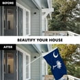 thumbnail image 3 of G128 Combo Pack: 5 Ft Tangle Free Spinning Flagpole (White) & South Carolina Flag 2x3 Ft Embroidered 220GSM Spun Polyester, Brass Grommets (Flag Included) Aluminum Flag Pole, 3 of 9