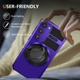 thumbnail image 5 of For Samsung Galaxy S21 FE Case with Ring Stand,360°Rotatable Ring Holder Magnetic Kickstand,2-Layer Full Body Heavy Duty Shockproof Rugged,Non-Slip Protective Phone Case for Samsung S21 FE,Purple, 5 of 11