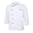 thumbnail image 4 of Ropa de manga larga de un pecho unisex Uniforme Abrigo de Blanco Sunnimix Chaqueta de chef para hombre, 4 of 8