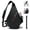 Black, variant on TUDEQU 19L Water-Resistant Sling Backpack for Men, Crossbody Travel Bag with 8 Pockets for Hiking, Outdoor & Daily Use, Black