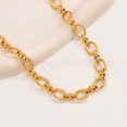 thumbnail image 4 of 2pc Stainless Steel Oval Link Chain Necklacces Golden 17.72 inch(45cm), 4 of 4