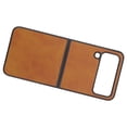 thumbnail image 6 of Folding Screen Phone Case Synthetic Leather Scratch Proof Protective Case for Samsung Galaxy Z FLIP 4 Brown, 6 of 8