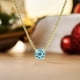 thumbnail image 3 of JeenMata Hermoso Collar con Colgante de Solitario con Piedra Natal de Diciembre de Corte Redondo de 1 Quilate - Topacio Azul Chapado en Oro Amarillo de 18 Quilates, Mujer, Adulto, 3 of 6