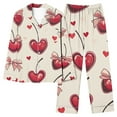 thumbnail image 5 of purcolt Valentines Day Pajamas for Women Set Long Sleeve Button Down Sleepwear Soft Pjs Sets 2 Piece Lounge Sets with Pocket, 5 of 6
