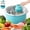 Blue, variant on Automatic Fruit and Vegetable Spinner & Strainer, Electric Washer & Dryer with Brush & Non-Slip Base for Lettuce, Berries & Veggies – Multifunctional Salad Prep Tool
