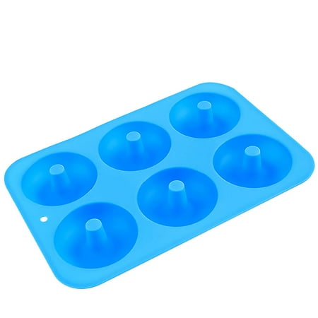 

Dido Silicone Donut Mold 6-Cavity DIY Mini Fluted Baking Cake Pan Chocolate Cookie Cupcake Mould Blue