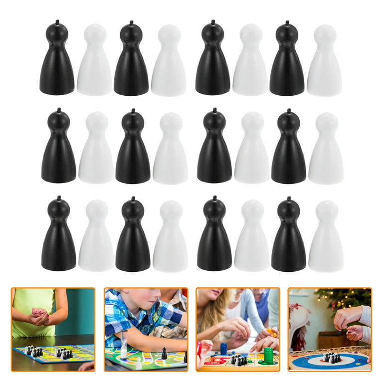 40pcs Human Shape Chess Pieces Board Game Pawns Plastic Game