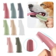 thumbnail image 2 of Cepillo de dientes de silicona para perros y gatos, herramienta de Limpieza de dientes de dedo, súper suave, cuidado del mal aliento, no tóxico, suministros de limpieza, 2 of 4