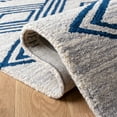 thumbnail image 5 of SAFAVIEH Micro-Loop Glenda Aztec Wool Area Rug, Ivory/Navy, 3' x 5', 5 of 10