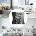thumbnail image 3 of The blue eyes of the white tiger Linen toss pillowcase Decoration pillowcase Gift preferred 20x20" Cushion cover 4 set Sofa pillowcase Sofa bedroom living room car, 3 of 8