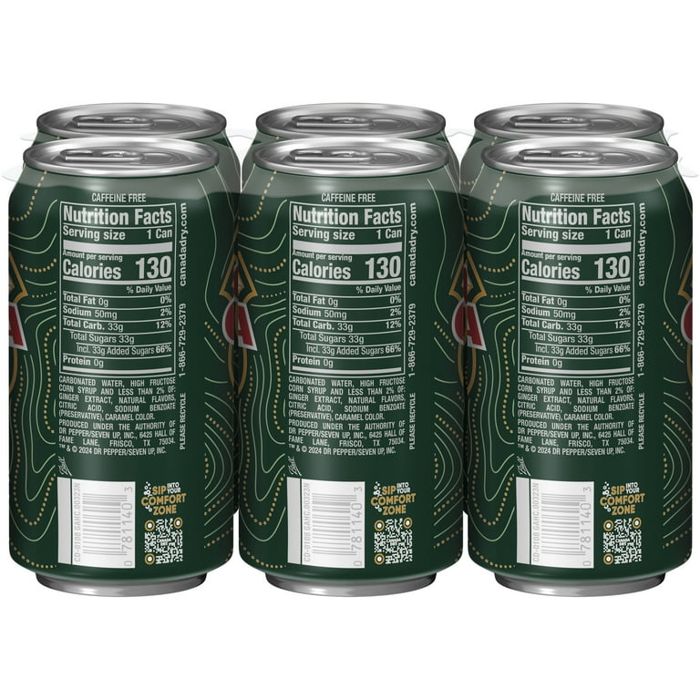 Canada Dry Ginger Ale, Caffeine-Free Refreshing Soda Pop, 12 fl oz Canada Dry Ginger Ale, Caffeine-Free Refreshing Soda Pop, 12 fl oz