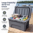 thumbnail image 4 of ELLEGNT 45 Quart Hard Cooler - Portable Ice Chest, 6‑Day Ice Retention, Gray, 4 of 10
