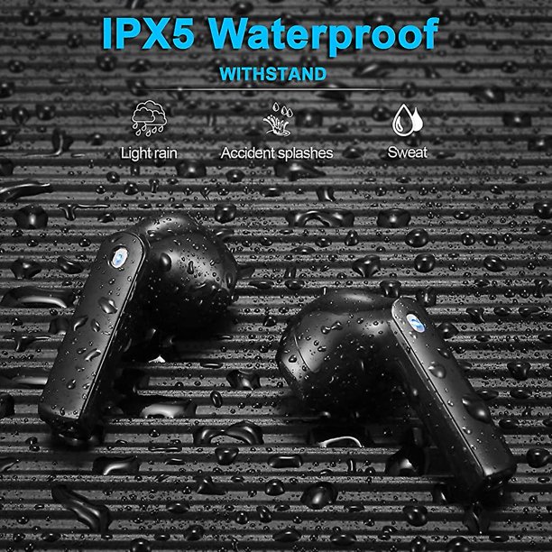 Auriculares inalámbricos, auriculares inalámbricos, auriculares inalámbricos impermeables Ipx5 con control táctil, auriculares Bluetooth 5.1, 25 horas con carga USB-C con Runnin LingWen 8390611455941