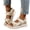 Beige, variant on Womens Walking Sandals with Comfortable Summer Outdoor Hiking Sport Adjustable Strap Athletic Chunky Cushion Shoes Gray 7.5(39)