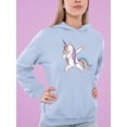 thumbnail image 2 of Colorful Dabbing Unicorn Hoodie Women -Image by Shutterstock, Female Medium, 2 of 4