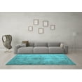 thumbnail image 3 of Ahgly Company Indoor Square Persian Light Blue Traditional Area Rugs, 5' Square, 3 of 4