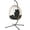 Black, variant on Hanging Egg Chair with Stand Indoor Swinging Chair Outdoor Hammock Egg Chair for Patio, Bedroom, Garden and Balcony (Milky White, Small)