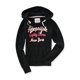 thumbnail image 1 of Aeropostale - Sudadera con capucha para mujer, diseño desgastado, color negro, pequeño, 1 of 1