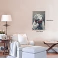 thumbnail image 6 of 12x18 inch White Bear'S Coffee Time Oil Paintings On Canvas,Family Children'S Room,Cafes Decor Accessory,Enchanting Bear'S & Coffee Decorative Painting,For Bear Lovers Gifts,Bedroom,Cafe,Yard, 6 of 6