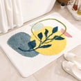 thumbnail image 5 of Bath mat Rug Boho Plant Abstract Art Leaf Colorful Washable Bathroom Rugs,Non-Slip Shaggy Water Absorbent Flocking Microfiber Soft Fluffy Botanical Bathmats Doormats Rectangle 40*60cm - Style 4, 5 of 5