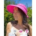 thumbnail image 5 of Women Sun Hat for Outdoor UV Protection, Wide Brim Sun Hat Ponytail, Convertible Zip-Off Beach Hat Visor, 5 of 9