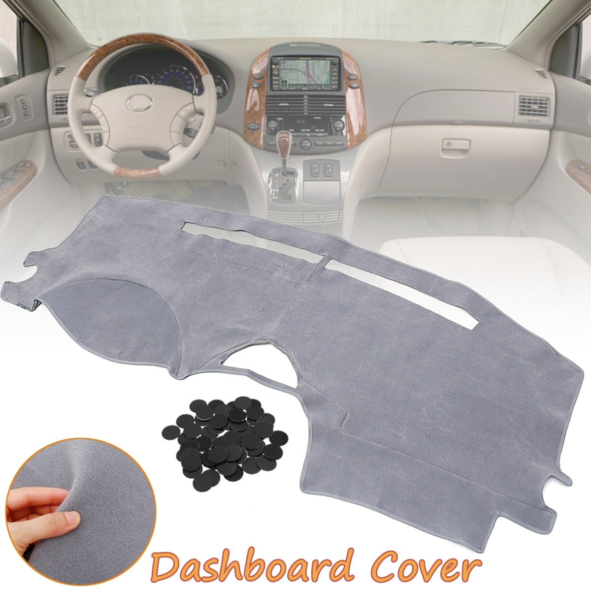 Front Dashmat Dashboard Cover Carpet Left Hand Gray For Toyota Sienna 2004 2007 Walmart Com