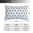 thumbnail image 2 of Fotbe Skiing Penguin Funny Funda de Almohada Decorativa Estilo Occidental, Lujo en Algodón, Fundas para Almohadas King, Cojín Estampado para Decoración del Hogar-14"x20", 2 of 6