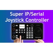 AVKANS Super PTZ Camera Joystick Controller, IP NDI PTZ Camera Controller Keyboard with 4D Joystick for Worship Church Live Streaming, PoE Enable