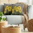 thumbnail image 5 of Ambesonne Garden Throw Pillow Cover 2 Pack, Helianthus Sunflowers, 20", Brown Yellow Green, 5 of 5
