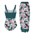 thumbnail image 3 of Teen Girls One Piece Swimsuit with Cover Up Sarong Skirt Bathing Suit Beach Swimwear for 10-16 Years, 3 of 7
