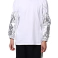 thumbnail image 5 of Heat Resistant Sleeve 1000 Degrees Celsius Aluminum Foil High Temperature Sleeves Smelting Boiler Welding Work, 5 of 6