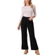thumbnail image 2 of Pantalones de pana para mujer INSPIRE CHIC 2025, casuales, de cintura alta, con un botón, elásticos, sueltos y de pierna ancha con bolsillos, M, negro, 2 of 6