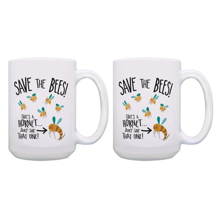 

ThisWear 2020 Sarcasm 2020 Save Bees Don t Save That Hornet Kawaii 2 Pack 15oz Coffee Mugs