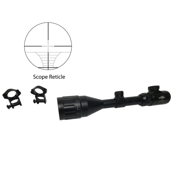 SAS Hunting 3-9x50 AO Red/Green Illuminated Crossbow Scope Rangefinder Reticle
