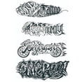 thumbnail image 1 of Tatuajes Coloridos Pegatinas Cuerpo Tatuaje 4 Piezas Letras Brazo, 1 of 9