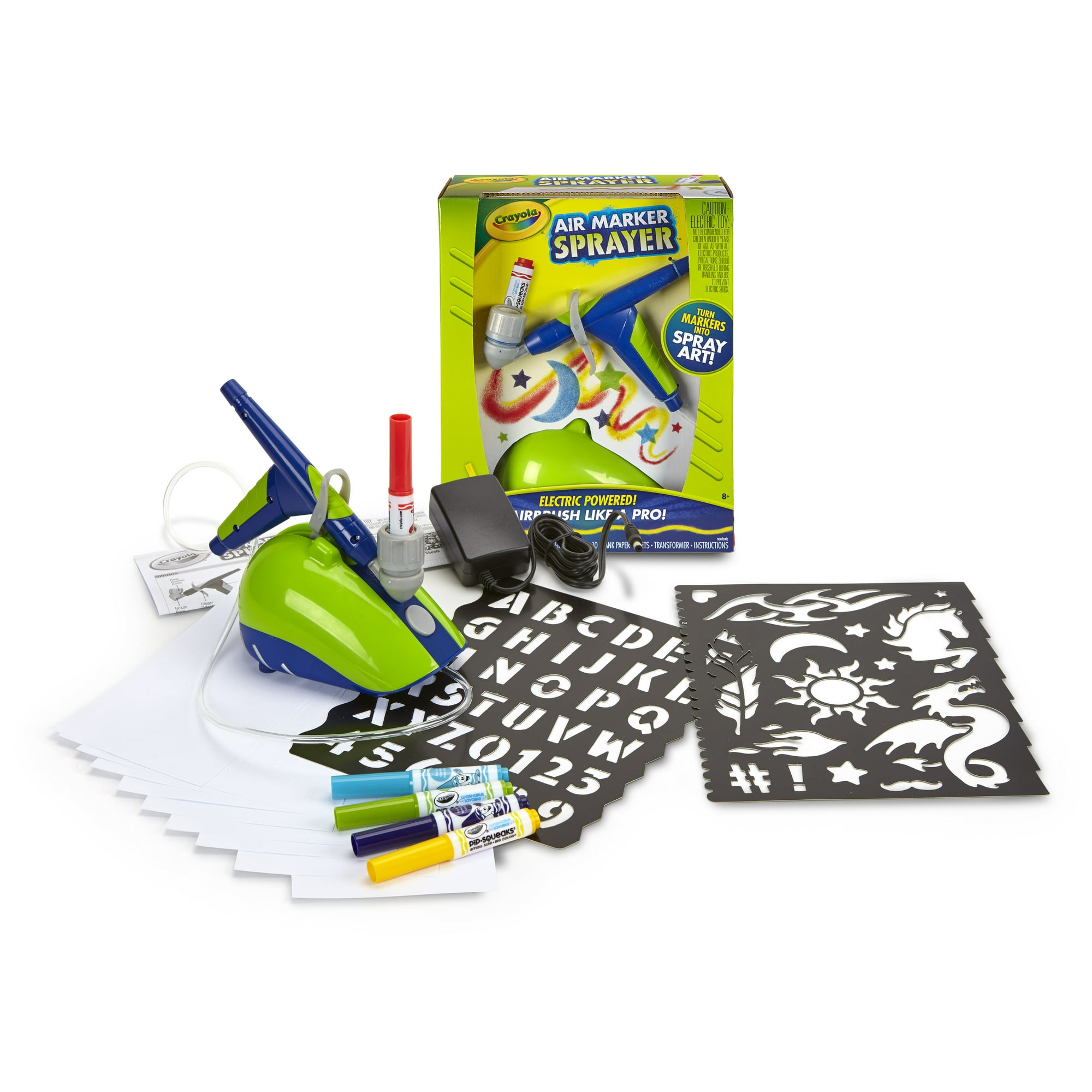 Crayola Air Marker Sprayer, Washable Markers, Beginner Child
