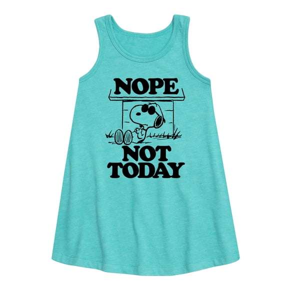HYBRID APPAREL - Peanuts - Joe Cool Nope Not Today - Toddler & Youth Girls A-line Dress