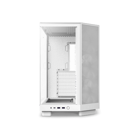 NZXT - H6 Flow RGB ATX Mid-Tower Case with Dual Chamber - White