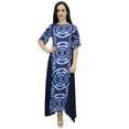 thumbnail image 2 of Bimba Women's Shibori Printed Rayon Summer Casual Boho Holiday Maxi Dress-4, 2 of 7