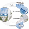 thumbnail image 3 of Coastal Beach Bathroom Shower Curtains with 12 Hooks Polyester Waterproof Shower Curtain for Stalls and Bathtubs Abstract Oil Painting Nautical Wave Decorative Bathroom Privacy Curtain 72x84 Inches, 3 of 8