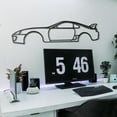 thumbnail image 3 of LaModaHome Toyota Supra MK4 Metal Silhouette Wall Art, 3 of 5