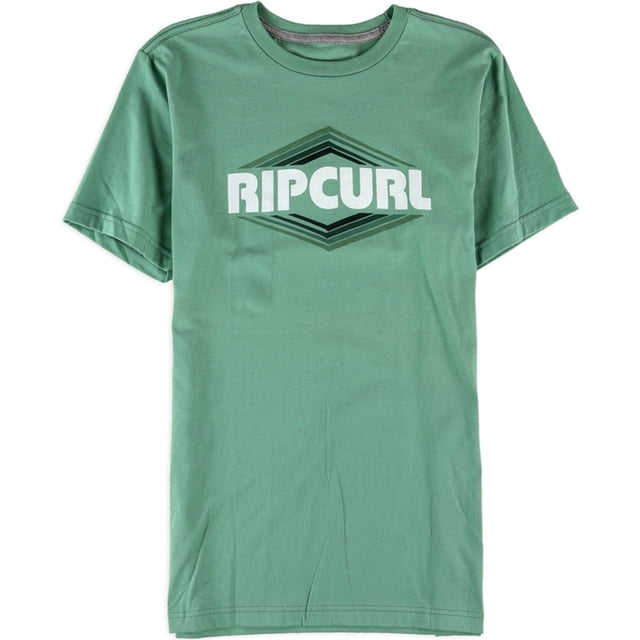 Playera gráfica Rip Curl Mega Classic para hombre Verde Pequeña Camiseta gráfica