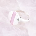 thumbnail image 2 of Signet Pink Opal and Sterling Silver Circle Ring, 2 of 4