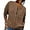 Dark Brown, variant on Women's Casual Hollow Knitwear Zipper Jacket, Crochet Fishnet Knit Shrugs Sweater Jacket Lightweight Cardigans Sweater