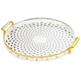 thumbnail image 2 of veasfak Round Organizer Tray Biscuit Cookies Pastry Tray Multipurpose Displaying Flowers D, 2 of 9