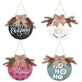 thumbnail image 3 of Christmas Welcome Wreath Sign, Rustic Wooden Door Hanging Sign with Berry for Christmas Front Door Window Wall Farmhouse Indoor Outdoor Decoration, 3 of 3