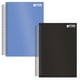 thumbnail image 1 of Cuaderno espiral 1 materia, 2 pzas., libretas pers. pequeñas, poliéster, 7x4.375, regla univ., 100 hjs., libretas mini, cub. negras/azules, BOP, 1 of 3